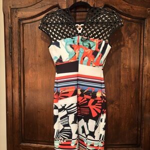 Multicolor Abstract Print Dress